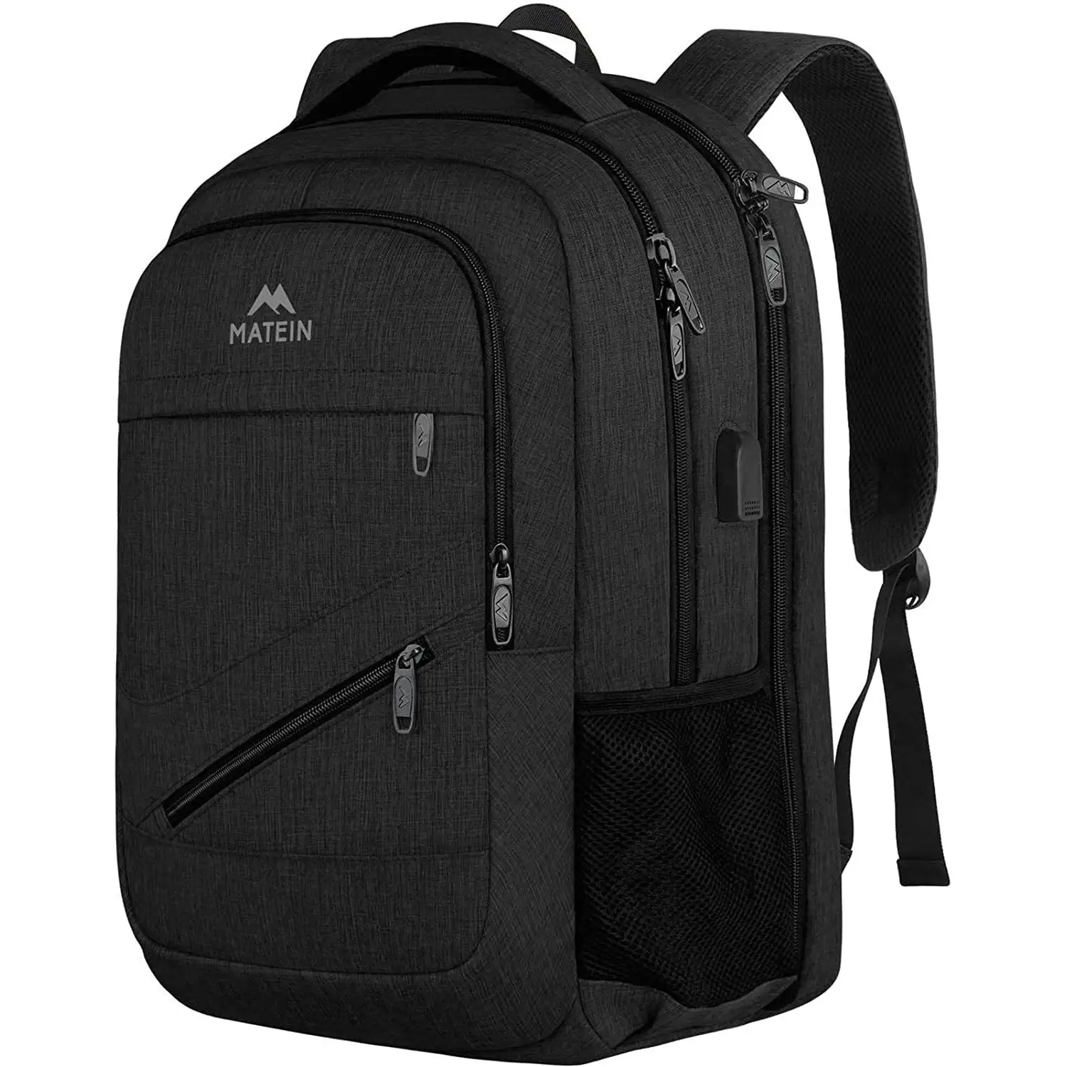 Mochila masculina escolar de poliéster, mochila masculina de viagem de negócios à prova d'água com logotipo personalizado