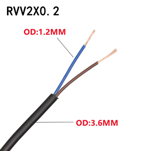 Saf bakır PVC telli iletken kablo 2 3 4 5 6 7 8 çekirdek sinyal kablosu 24 22 20 AWG güç uzatma kablosu - Product Image 5