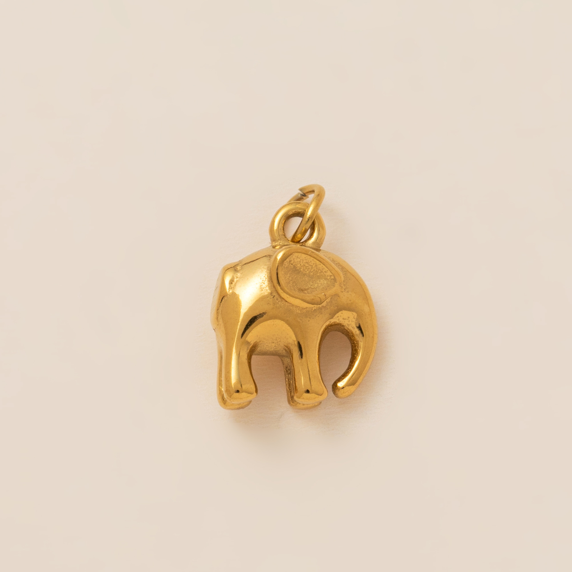 No. 2 Elephant Pendant-Gold