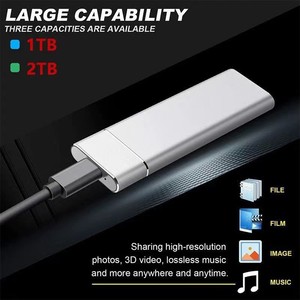 高速便携式硬盘驱动器，带大容量1T5T10T40T外部存储USB 3.1 Type-C接口，适用于笔记本电脑 - Product Image 6