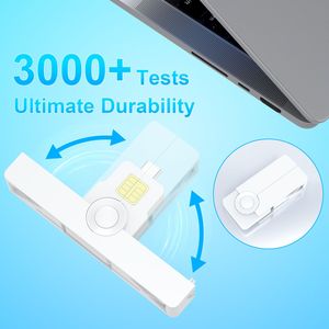 Porta USB C DOD Mini Fold ID banca di credito di debito USB Smartfold tipo C Smart SIM Card Reader per Windows,Mac OS,Linux,Android - Product Image 3