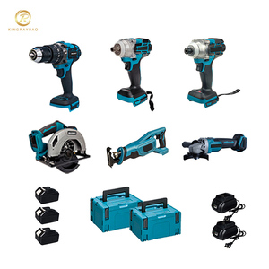 Kommerzielles bürstenloses kabelloses Multifunktions-Elektro werkzeug 7 Batterien Carpenter Power Tool Set 125mm Winkels chl eifer - Product Image 5