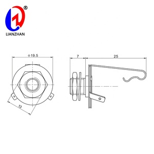 1/4母吉他输入插孔6.35毫米TS单声道面板安装插座，带垫圈和螺母 - Product Image 5