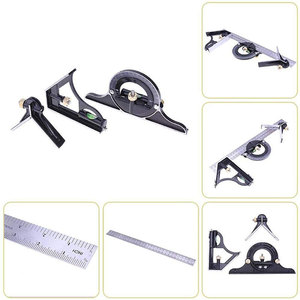 3 In 1 ayarlanabilir çoklu kombinasyon dik açı cetvel 300mm hareketli kare açı cetvel - Product Image 5