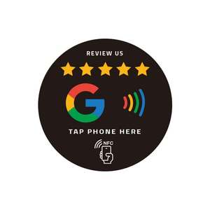 Esaminaci su google Adesivo Adesivo Personalizzato cerchio quadrato google business recensione tags nfc qr code sticker
