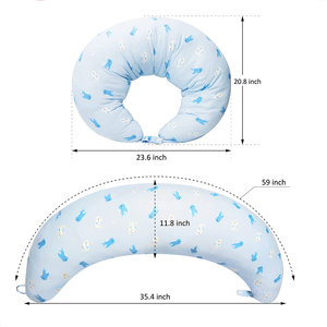 Fabrika organik pamuk bebek emzirme yastığı gebelik yan uyuyan ayrılabilir vücut yastığı emzirme için - Product Image 2