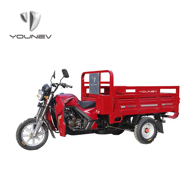 YOUNEV 111 - 150cc Triciclo Motor refrigerado por aire 12V Triciclos motorizados de carga Motocicleta de 3 ruedas