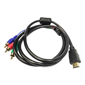 Cable hdmi a RCA macho a 3rca, Adaptador convertidor de componente AV para HDTV (sin función de conversión de señal), color negro - Product Image 2