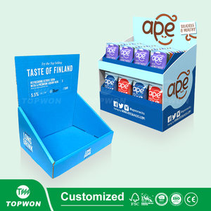 Custom Retail Counter Stand Box <strong>Table</strong> <strong>Display</strong> Rack <strong>With</strong> Pegs <strong>Hooks</strong> Cardboard Carton Counter <strong>Top</strong> <strong>Display</strong> - Product Image 3