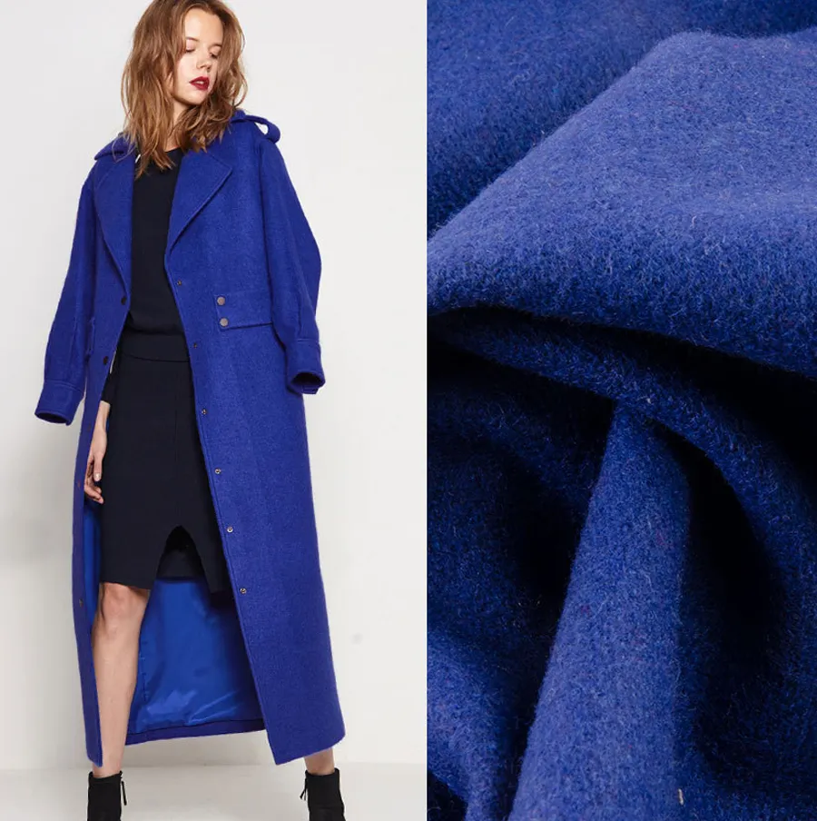 Preiswert auf Lager 50% Wolle 50% Polyester Melton Wolle Anzug Stoff für schönen Mantel