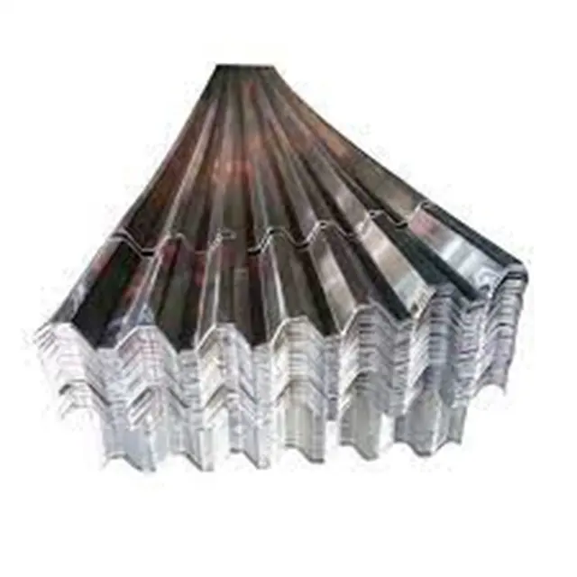 Tôles ondulées galvanisées Tôles ondulées pour toiture en métal Tôle d'acier en fer tôles galvanisées pour toiture en zinc