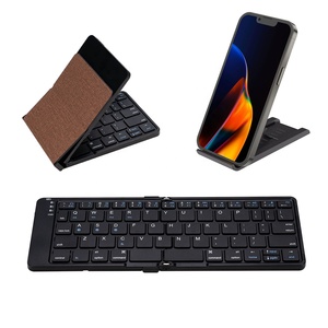 Teclado plegable dual ultra delgado Teclado dual Teclado de viaje de múltiples canales Bluetooth para iOS, Android, dispositivo Windows