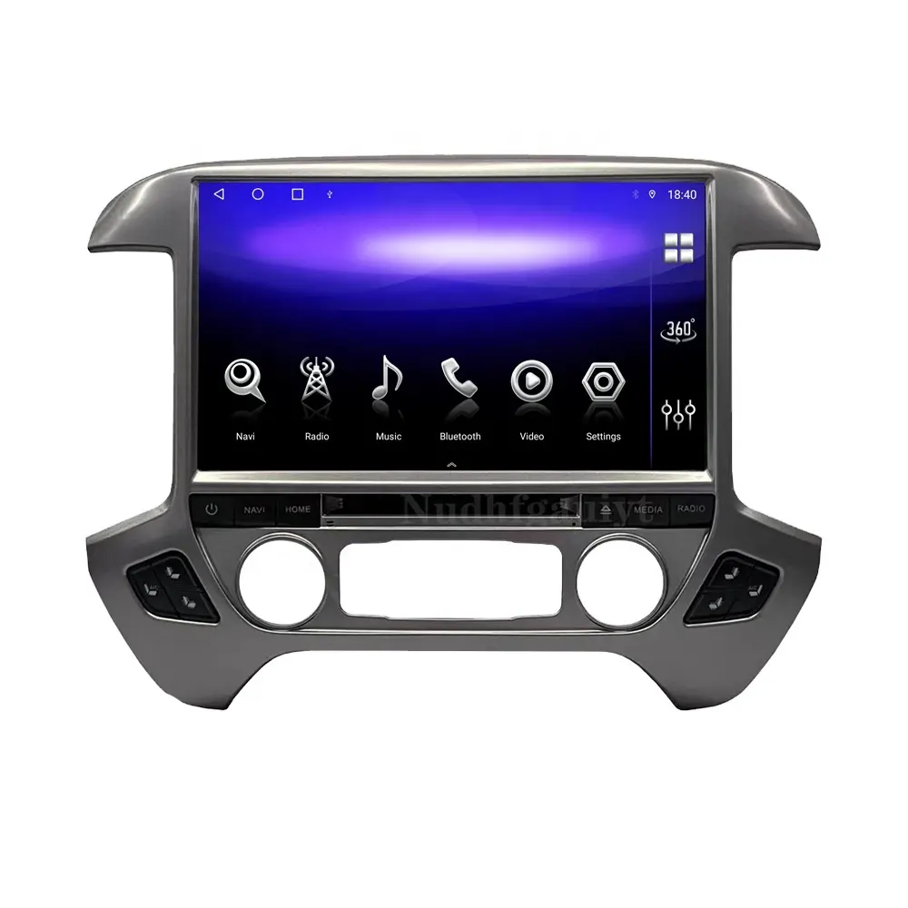 RoadNavi 13.3 ''एंड्रॉयड जीपीएस नेविगेशन कार मल्टीमीडिया प्लेयर स्क्रीन Chevrolet Silverado जीएमसी सिएरा 2014-2018 के लिए