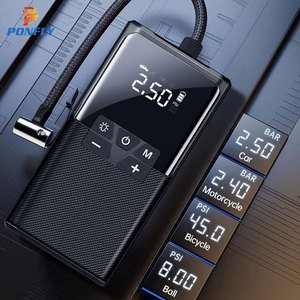 PONFLY 1000A 12 В, автомобильный стартер с накачивающим устройством для шин, аккумуляторная батарея, усилитель 150 фунтов на квадратный дюйм, автомобильный воздушный насос, компрессор - Product Image 5