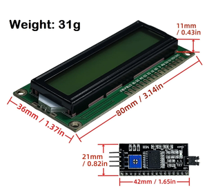 LCD1602 IIC LCD-Anzeige modul 16x2 Zeichen LCD PCF8574T PCF8574 I2C-Adapterschnittstelle 5V Blau Gelb Grün Bildschirm