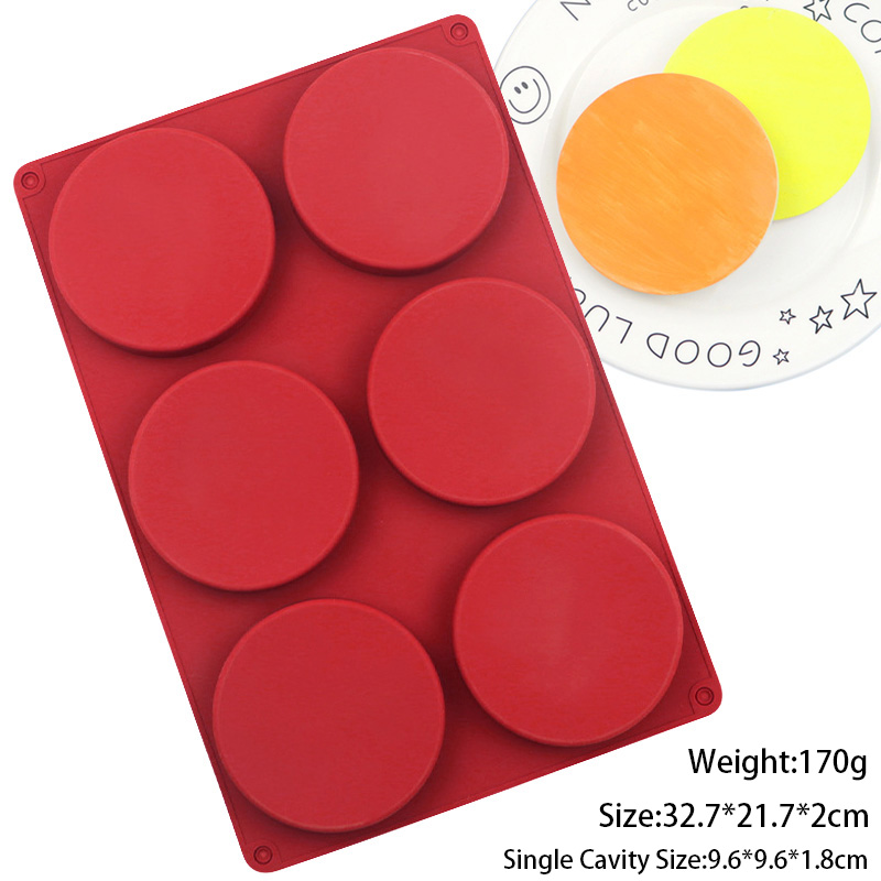 Rouge brique 6 trous rond grand
