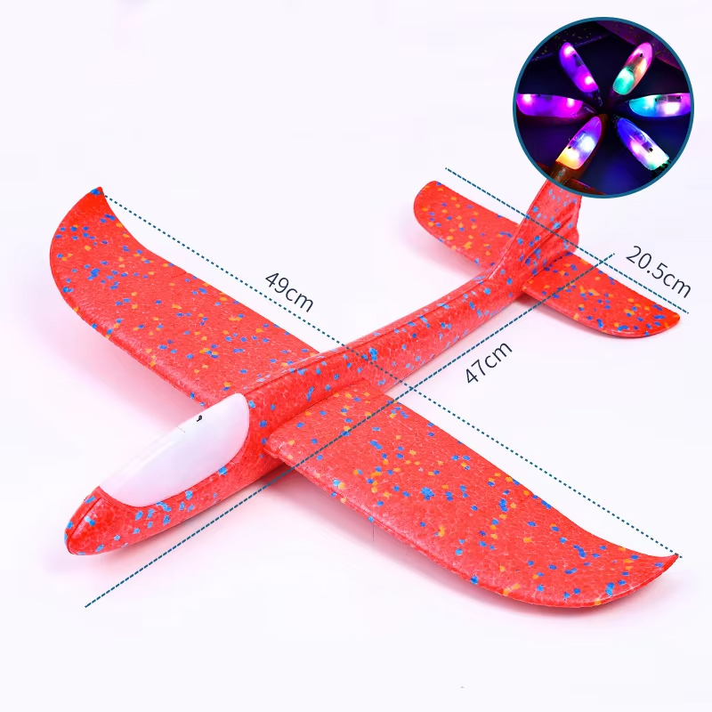 Spinner acrobatico luminoso con testa rossa da 48 cm