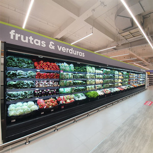 Hiển thị thương mại Tủ đông siêu thị multideck mở máy làm lạnh không khí Rèm tủ lạnh cho Rau Trái Cây - Product Image 1