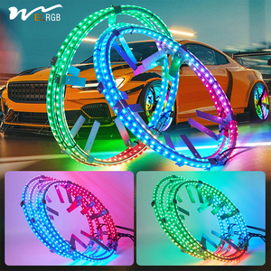 LED rüya kovalayan renkler L/R dönüş sinyali ve fren arka işık 2-row jant RF/APP akış neon şerit ışık dekorasyonu kiti - Product Image 2