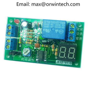 DC 12 V Dynamische Led-anzeige Countdown Timing Timer Verzögerung Schalten sie Zeit Relais Schalter Modul Einstellbar 1 ~ 99 sekunden 1 ~ 99 minuten - Product Image 2