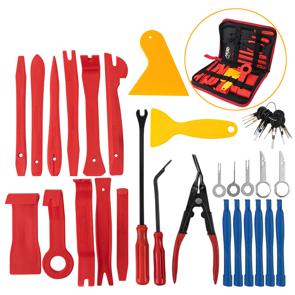Trousse à outils rouge de 45 pièces (matériau PP)