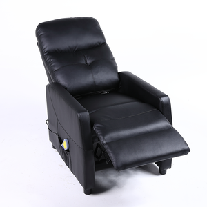 Moderner beheizter <span class=keywords><strong>6</strong></span>-Punkt-Massagestuhl Ausziehbare Ledertaschen Kunstleder polster Holzrahmen Faltbare Funktion - Product Image 6