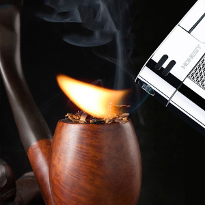 经典小金属便携式图案可调可再填充丁烷气体软火焰管打火机 - Product Image 3