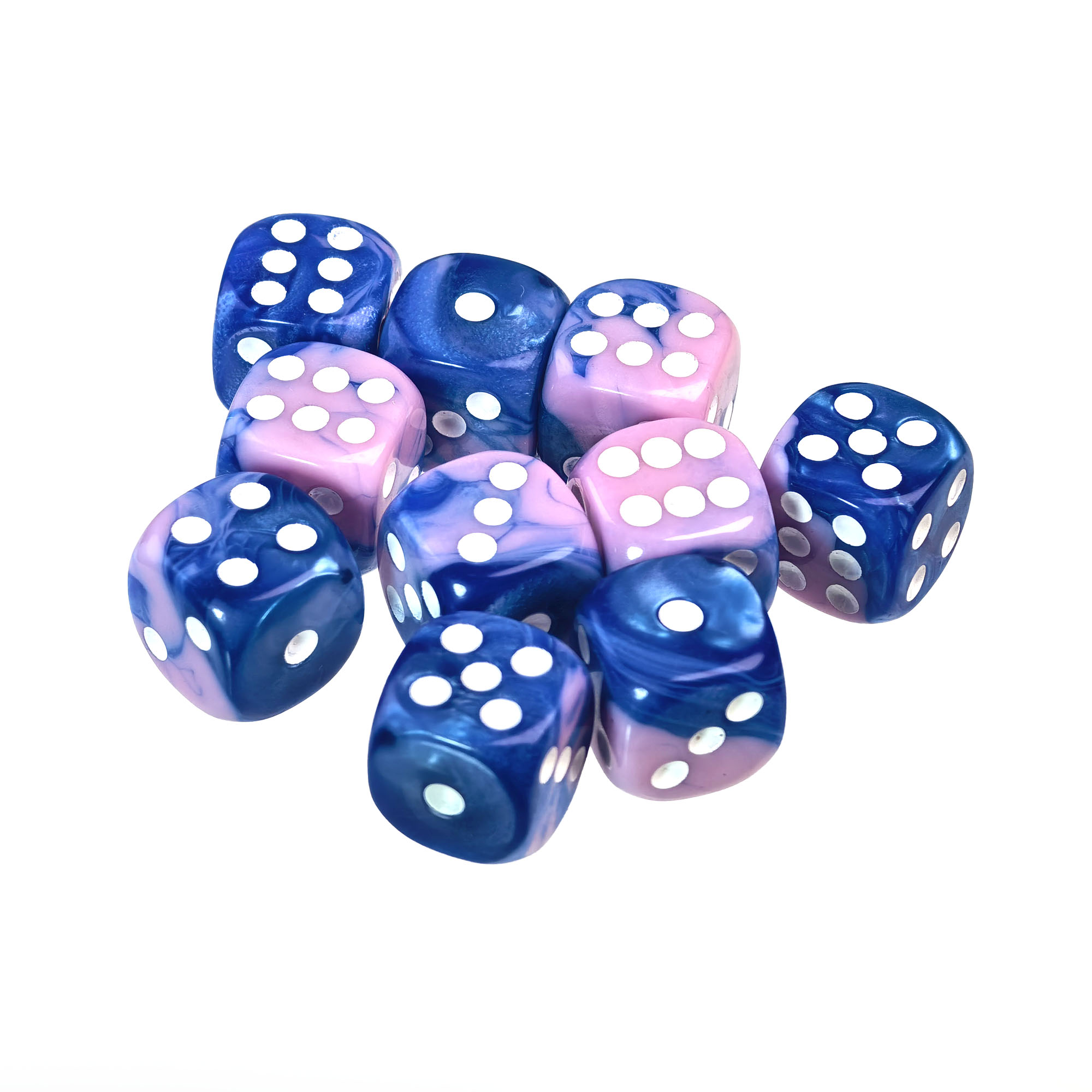 Blue Pink / white pips