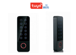 Sistema di controllo accessi per porte tastiera autonoma Rfid Card Fingerprint Controller di accesso per telefoni cellulari Wifi Tuya Waterproof Black - Product Image 3