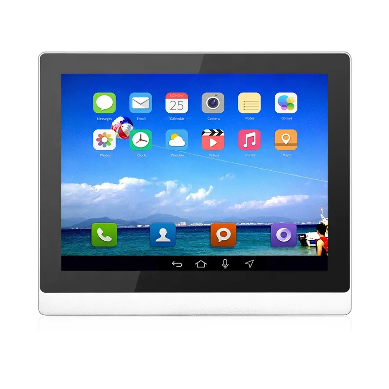 Nhôm WIFI/USB 12 Inch Android Xe Đa Phương Tiện Màn Hình Cảm Ứng Tất Cả Trong Một PC Với Tải Về Miễn Phí