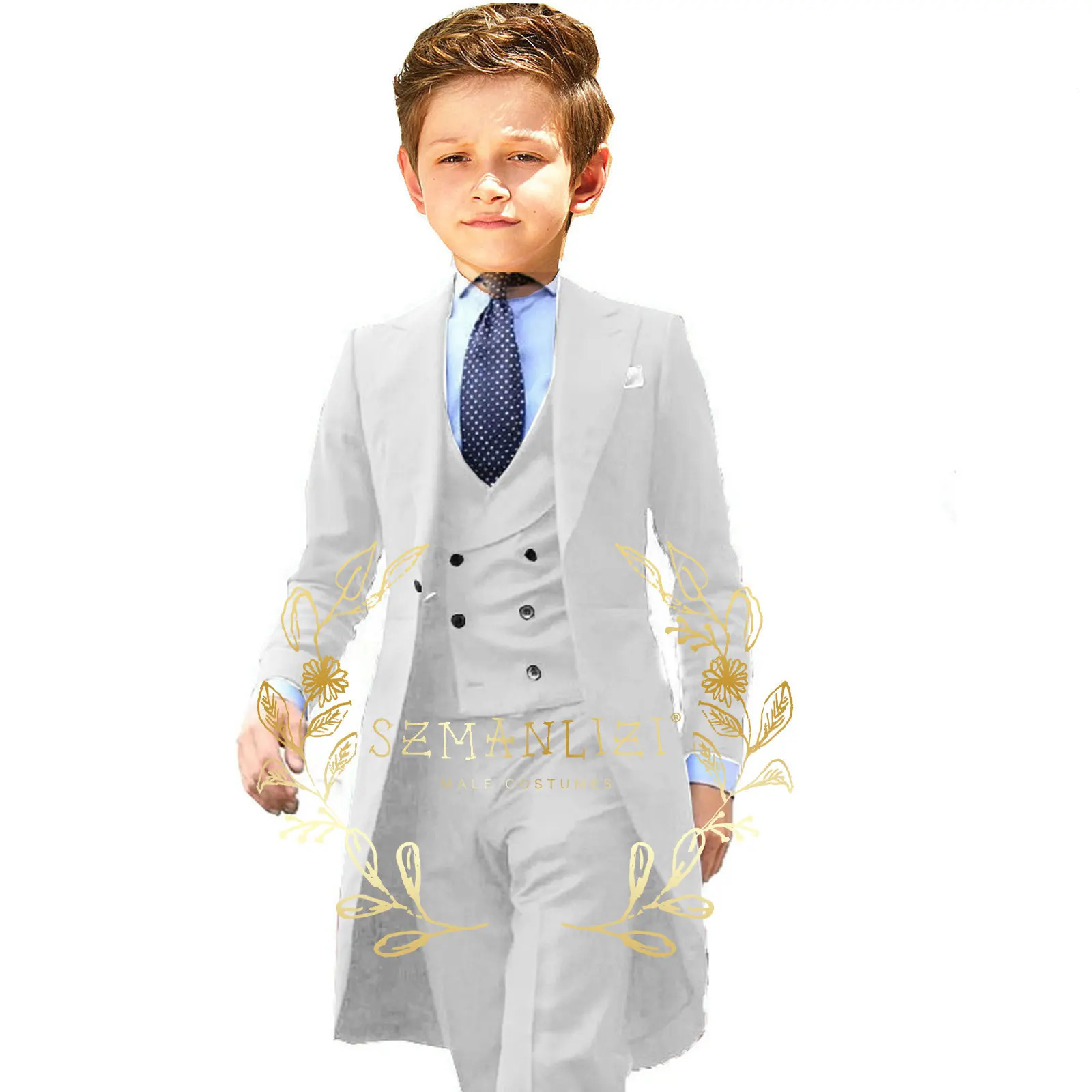 Gilet et pantalon de tailleur blanc