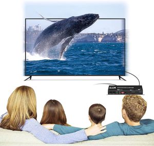 HDMI矩阵切换器4x2 HDMI 2.0b矩阵切换器4K HDMI切换器分路器光学和左/右音频输出分频器EDID带遥控器 - Product Image 3