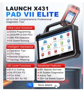Lancio X-431 PAD VII Elite Smartlink C supporto ECU programmazione codifica Online per tutte le auto Scanner diagnostico ad ampia gamma