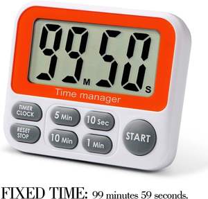 Timer da cucina digitale con schermo magnetico grande schermo LCD Timer di cottura Timer con sveglia ad alto volume orologio conto alla rovescia - Product Image 4