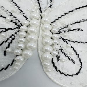 Handmade đính cườm bướm Corsage DIY huy hiệu vá phụ kiện thời trang kim loại (Đồng thau) thêu thiết kế mục tiêu thời trang - Product Image 5