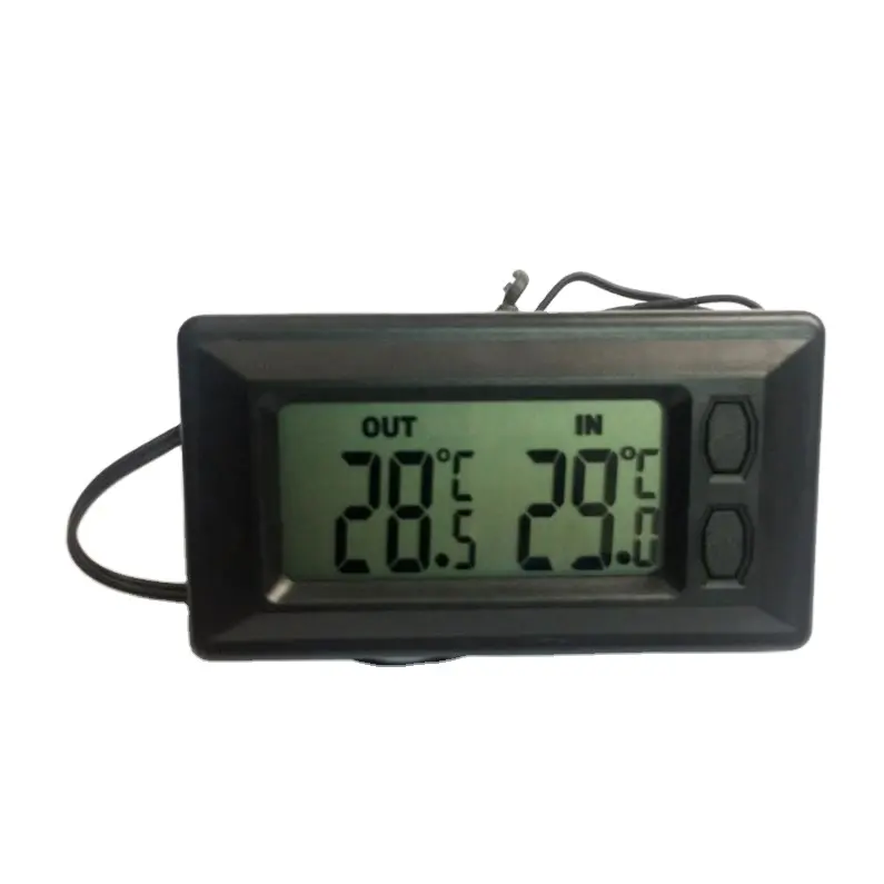 Mestek — mini thermomètre pour voiture, nouveau produit, thermomètre d'intérieur et d'extérieur pour Automobile, avec grand écran LCD