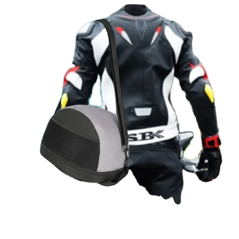 Free Sample Ocean Recycled Fabric Raider Fleece Lined Zip Up Semi-Rigid Riding Bicycle Motorcycle Helmet Gear Storage Shoulder