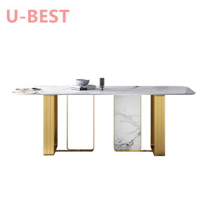 U-BEST General Use Industrial Dining <strong>Table</strong> Conference <strong>Table</strong> Cafe <strong>Table</strong> and Chairs Dining Room <strong>Set</strong> - Product Image 5
