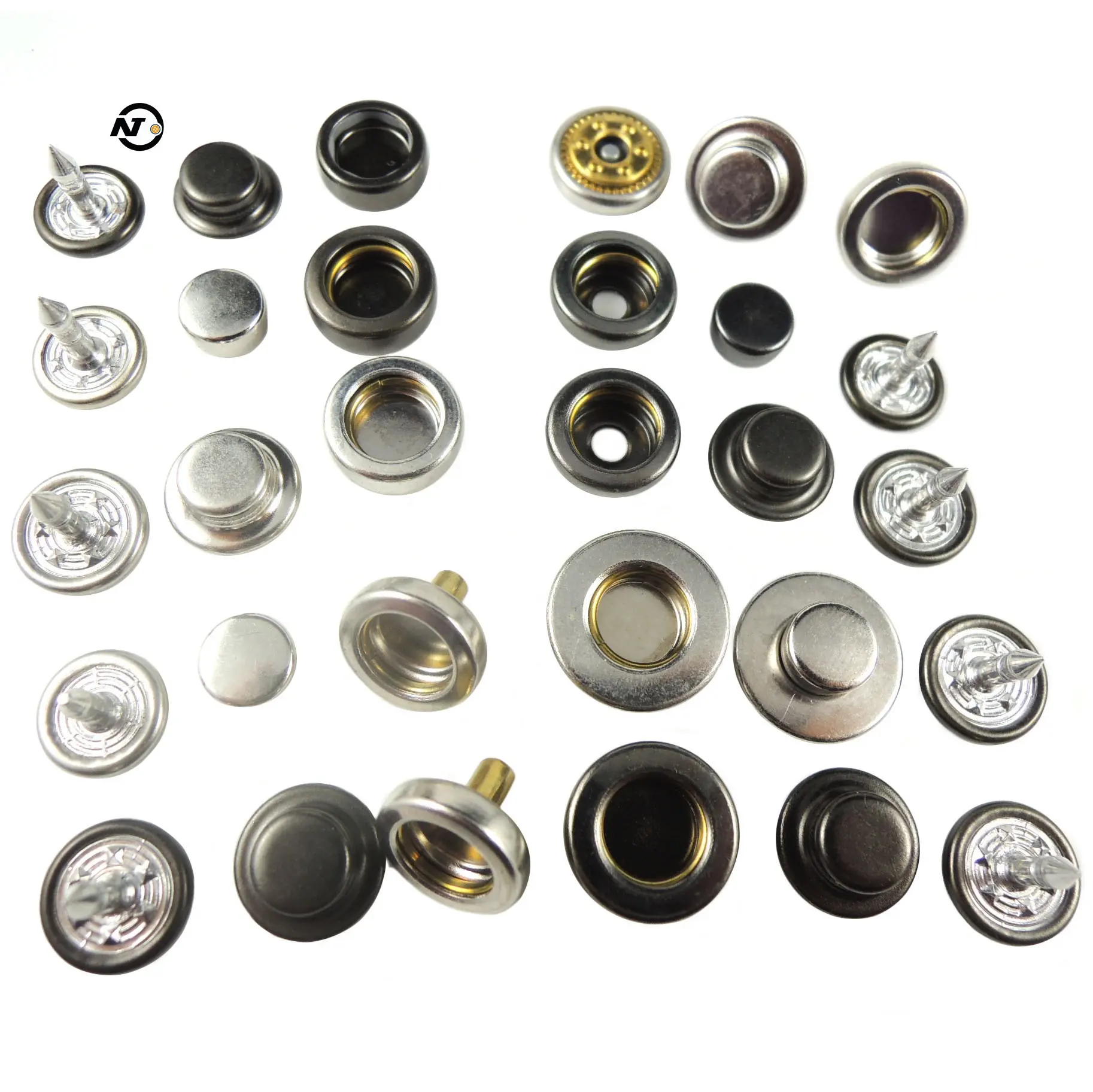 Primavera Metal Snap Button Prendedor Prong pressione o botão snap metal para roupas Botões personalizados
