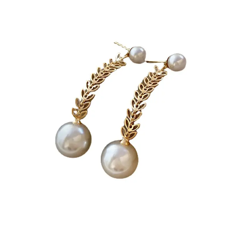 Orecchino di perle personalizzato trend orecchini di gioielli a cerchio piccolo orecchini di perle da donna