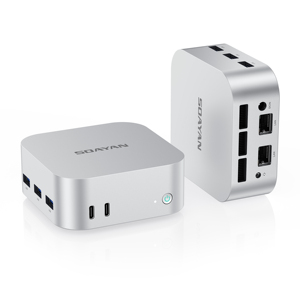 SOAYAN superventas de negocios Mini computadora de escritorio Intel N150 Ddr5 Mini computadora silenciosa con Win 11 Pro Linux Mini PC - Product Image 1