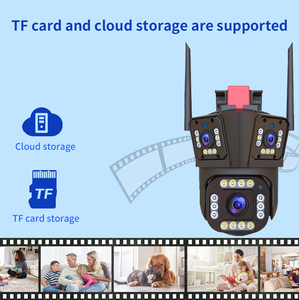 Cámara IP WIFI para exteriores de 12MP con zoom 10X y sensor CMOS de tres lentes PTZ de 4MP Función de visión nocturna de compresión de video H.265