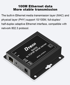 Dtech Hochwertiger serieller RS232-TCP-IP-Server Unterstützt OEM ODM Industrial POE-Seriell-Ethernet-Konverter - Product Image 4