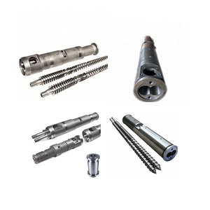 Plastic Tube Extrusion Moulding Machine Bimetallic <strong>Twin</strong> <strong>Conical</strong> <strong>Screw</strong> and <strong>Barrel</strong> for Pvc pp Wpc