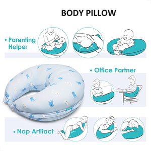 Fabrika organik pamuk bebek emzirme yastığı gebelik yan uyuyan ayrılabilir vücut yastığı emzirme için - Product Image 4