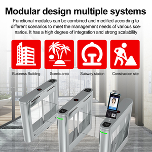 Gesichter Erkennung Finger abdruck Rfid-Karte Zugangs kontrolle Swing Barrier Automatic Access Swing Drehkreuz - Product Image 6