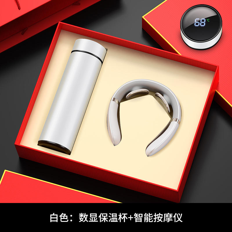 กล่องของขวัญเครื่องนวดถ้วยดิจิตอลสีขาว