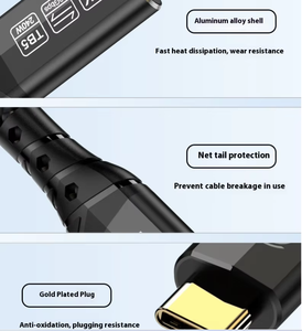 厂家批发USB3.1 Gen2 80Gbps USB C 5A 240W快速充电弯头90度16k视频USB 5 1.2M C 3A快速充电 - Product Image 3