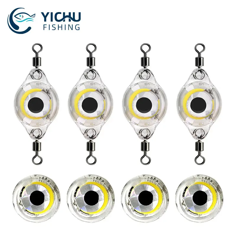 LED Mini Flasher Eye Lure Lámpara Bajo el agua Atraer señuelo de pesca Aparejos de luz Agua salada Lubina de agua dulce