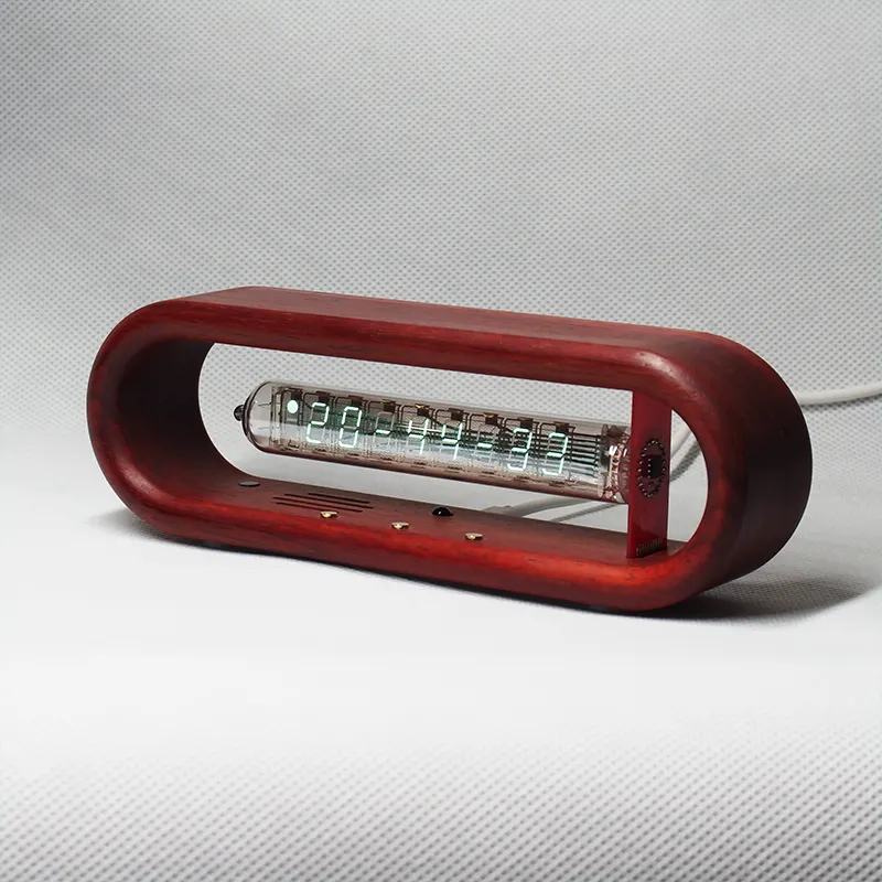 Nixie Tube Clock Holze tui Tomato Timer Leuchtstoffröhren uhr mit IV18-Displays & Alarm & Hintergrund beleuchtung